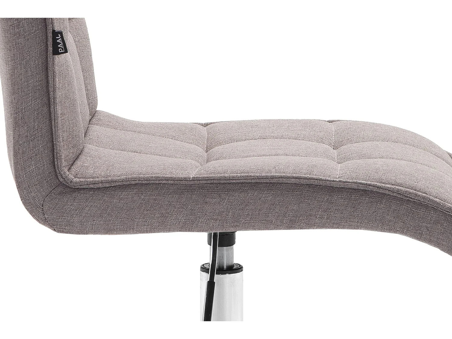 Tabouret de bureau - Tissu & Métal chromé - Gris clair - Peking V2