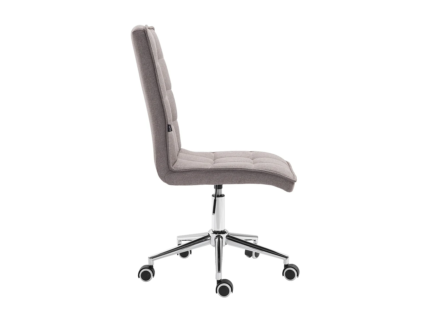 Tabouret de bureau - Tissu & Métal chromé - Gris clair - Peking V2