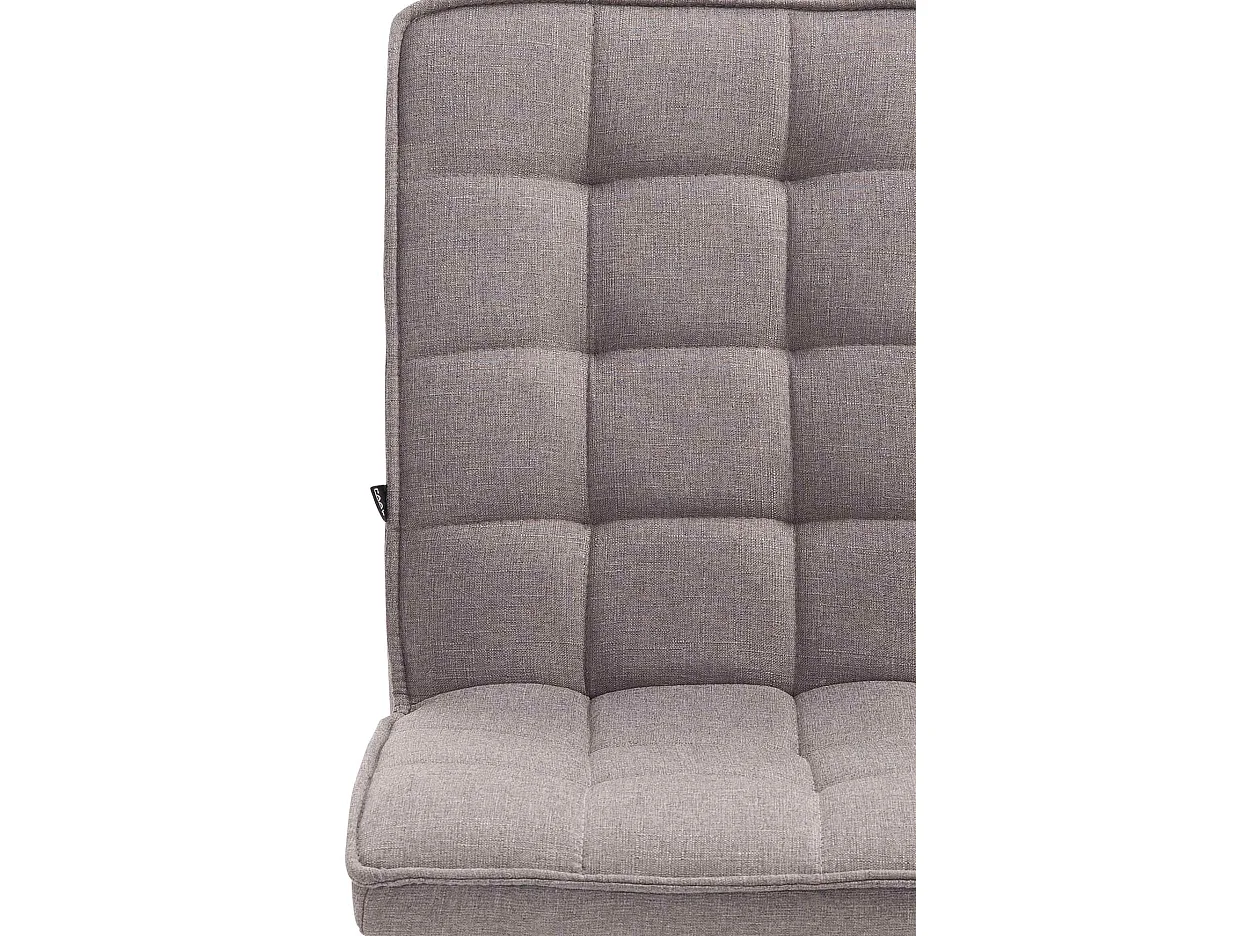 Tabouret de bureau - Tissu & Métal chromé - Gris clair - Peking V2