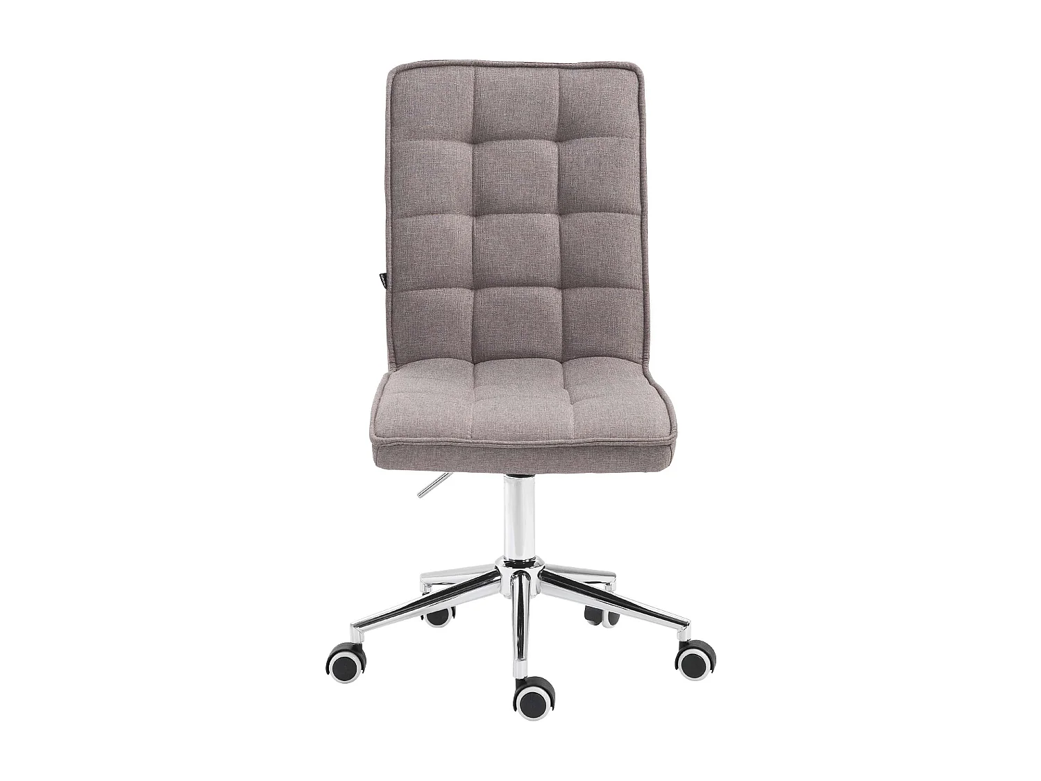 Tabouret de bureau - Tissu & Métal chromé - Gris clair - Peking V2