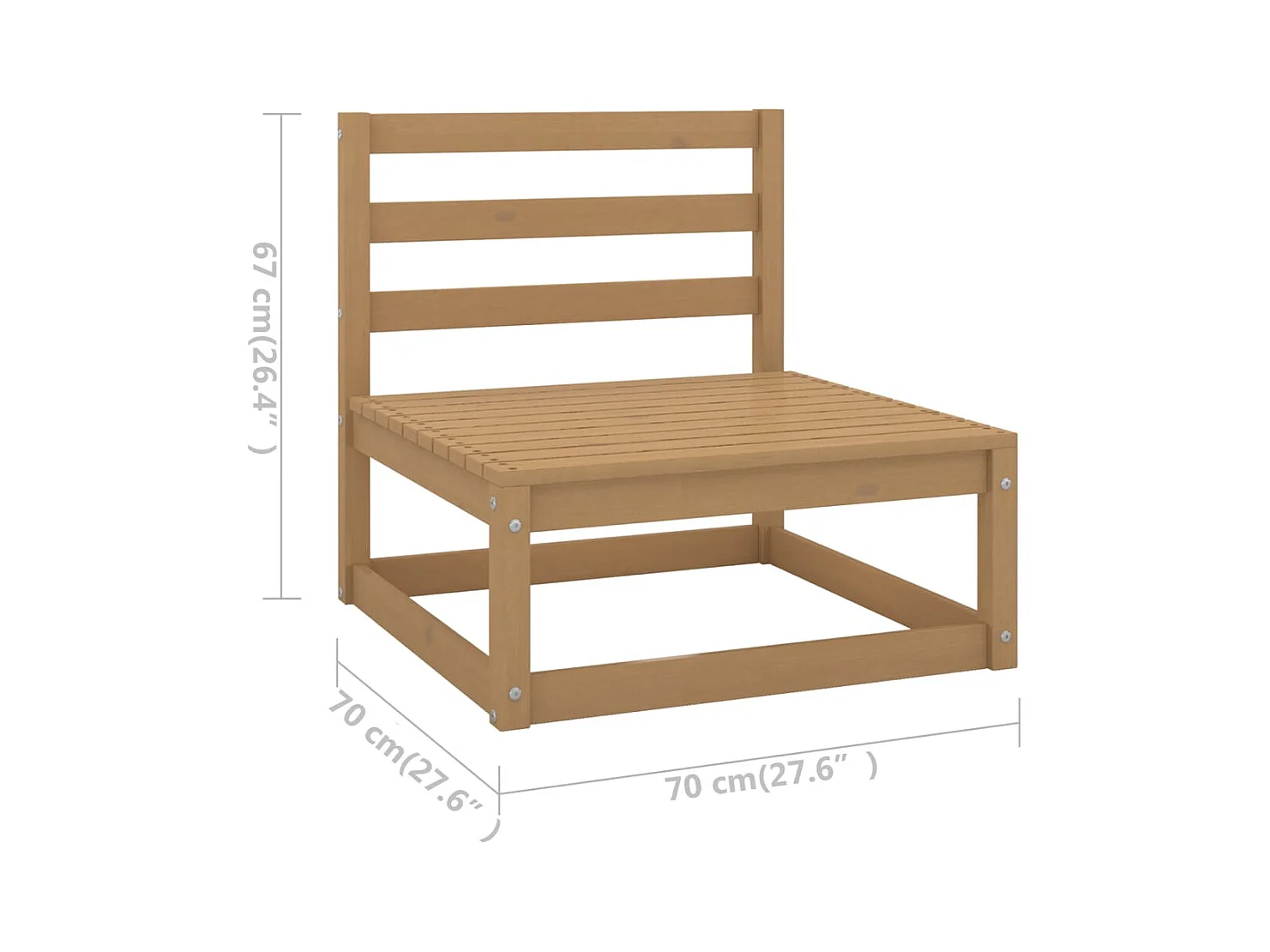 Set Divani da Giardino 9 pz in Legno Massello di Pino