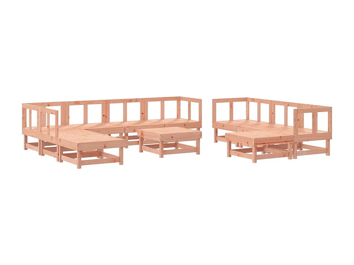 Salon de jardin 11 pcs bois massif douglas