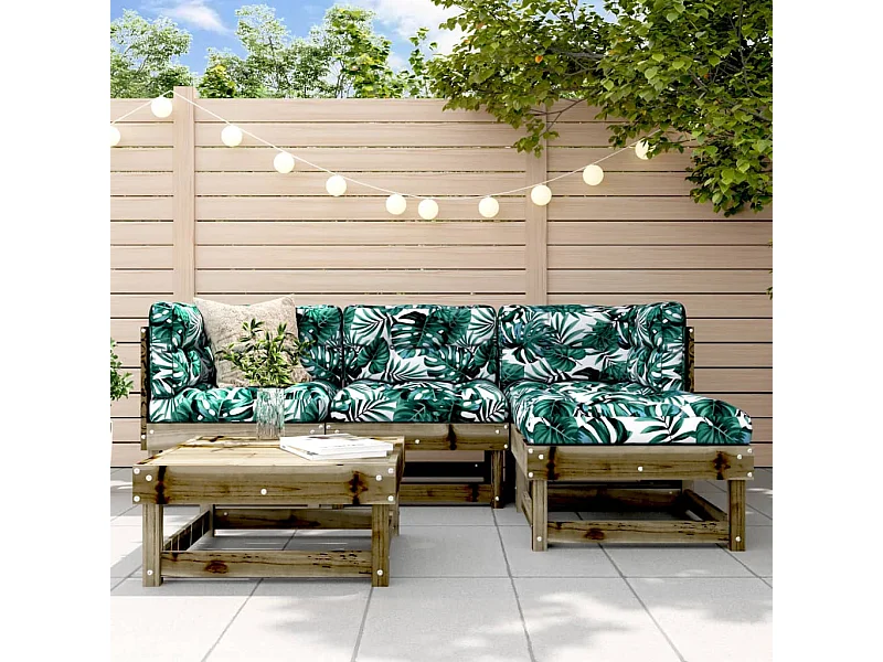 5-tlg. Garten-Lounge-Set Kiefernholz Imprägniert