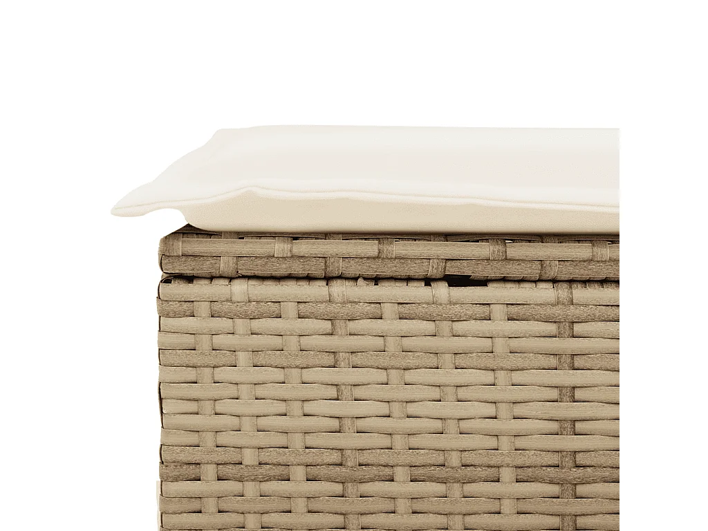 Set de sofás de jardín 11pzas con cojines ratán sintético beige