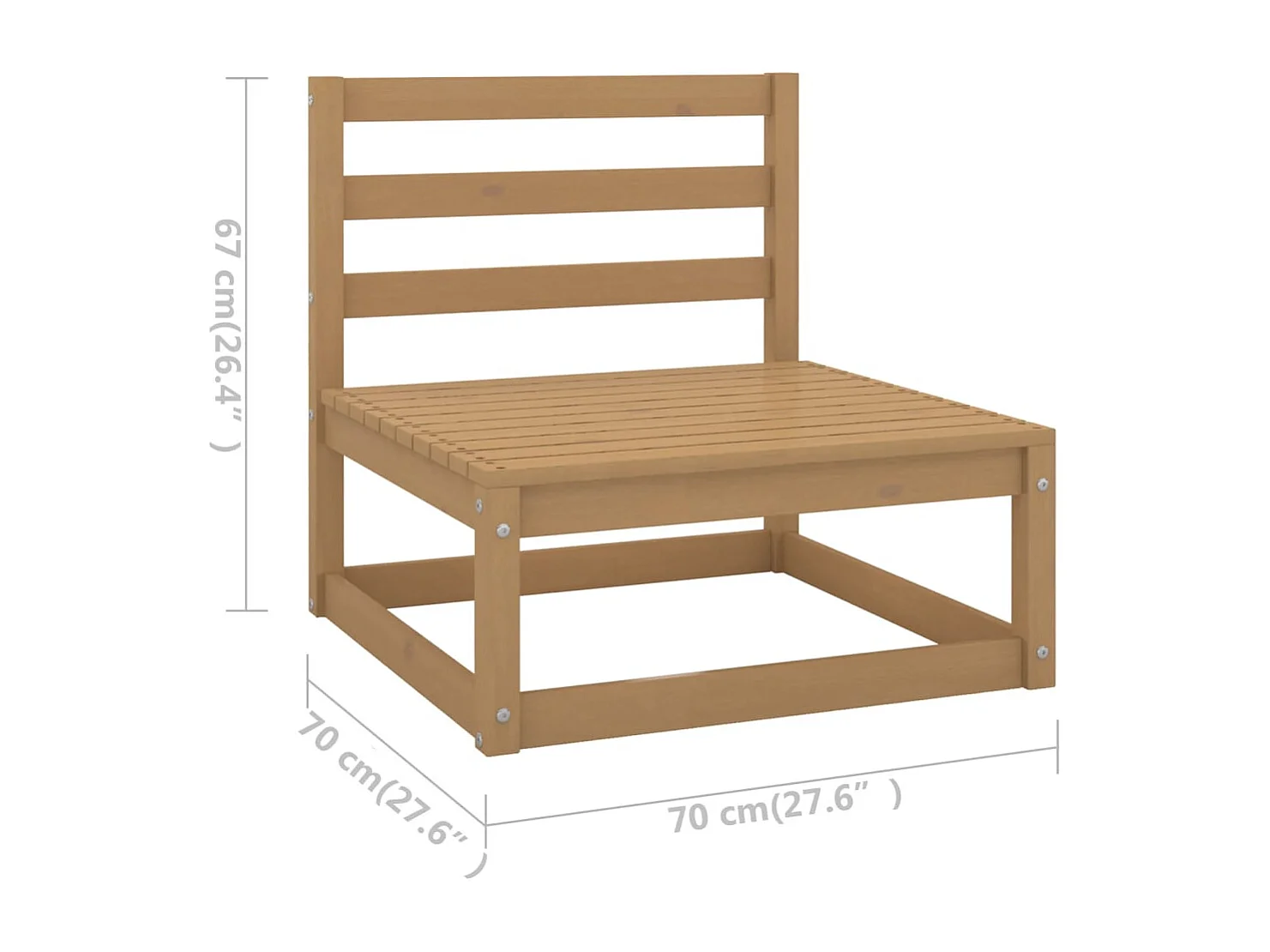Set Divani da Giardino 14 pz in Legno Massello di Pino
