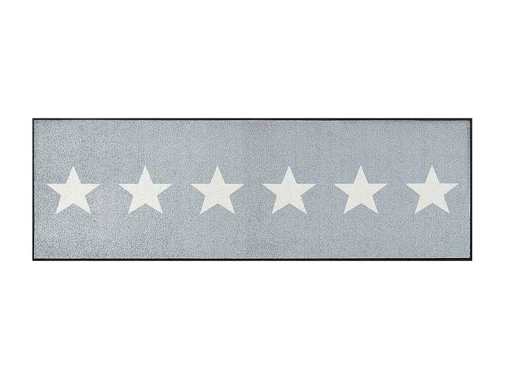 Paillasson 40x60 tissé motif enfant STARS gris