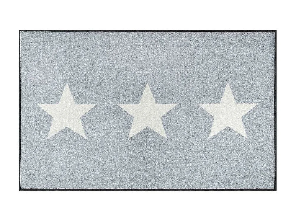 Paillasson 40x60 tissé motif enfant STARS gris
