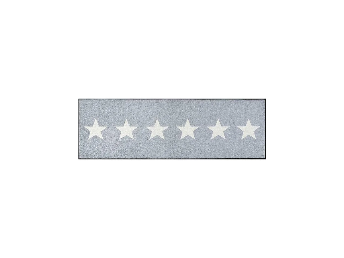 Paillasson 40x60 tissé motif enfant STARS gris