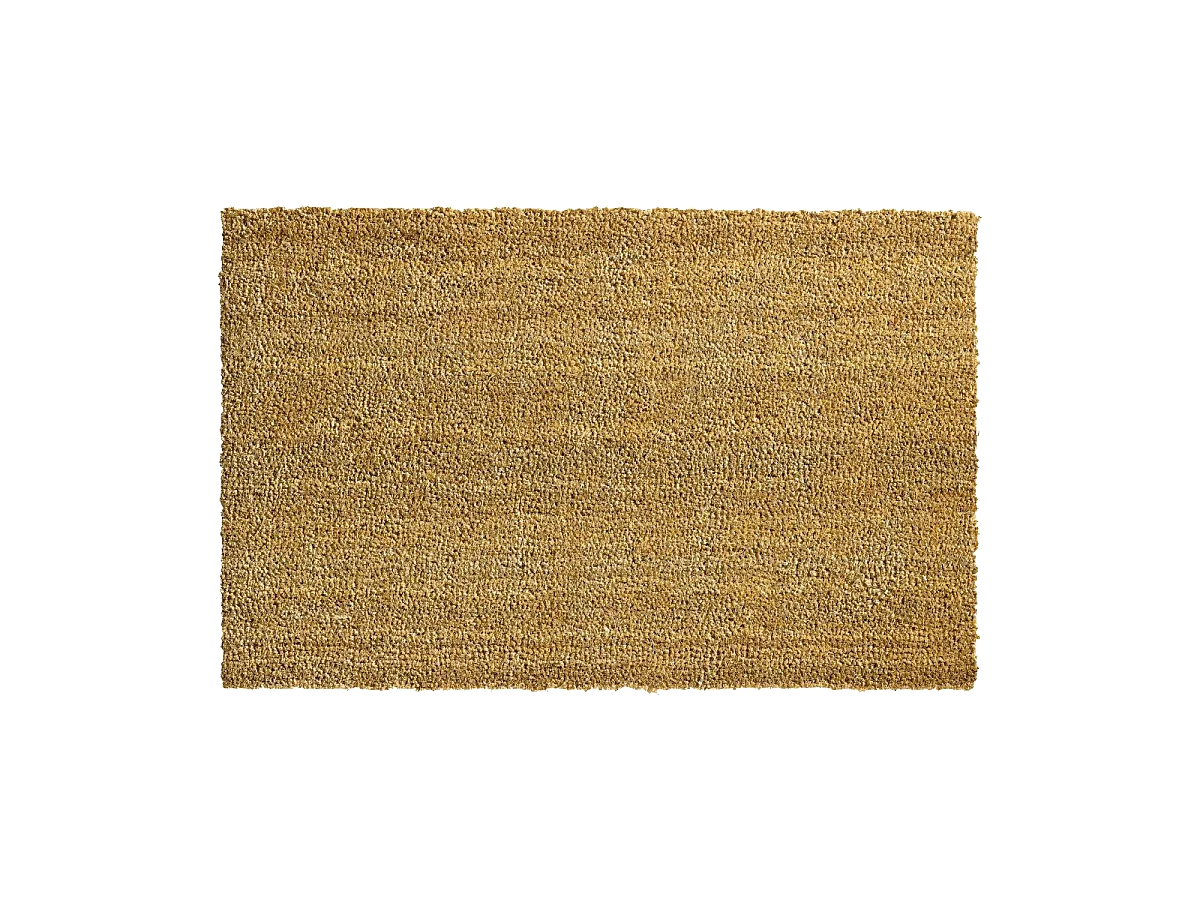 Paillasson 50x80 tissé en coco motif uni ECO COCO beige