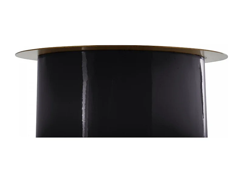 Bougeoir fait à la main en fer CIRE 25x25x60 or et noir