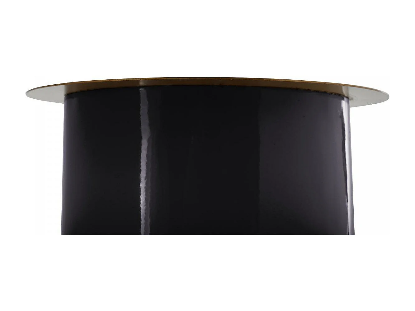 Bougeoir fait à la main en fer CIRE 25x25x60 or et noir