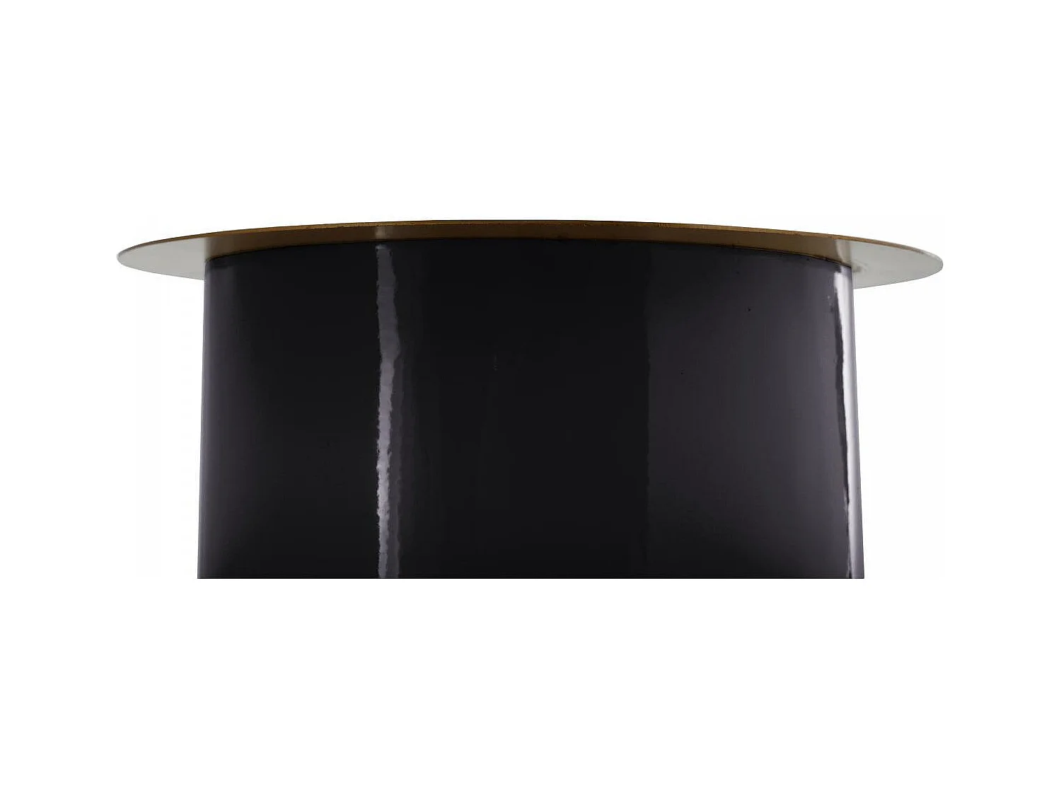 Bougeoir fait à la main en fer CIRE 25x25x60 or et noir