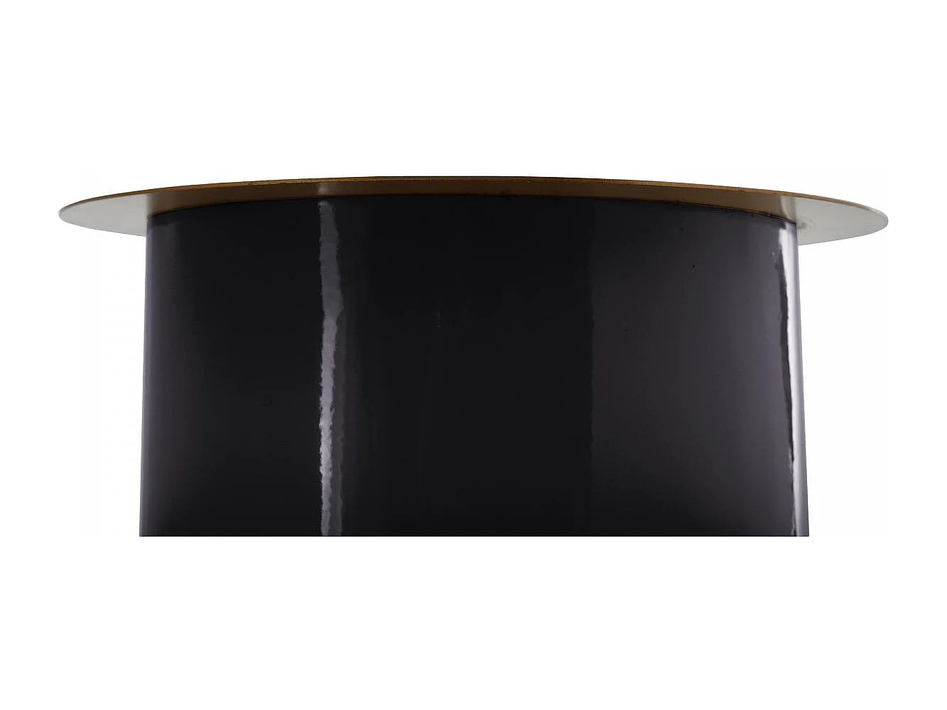 Bougeoir fait à la main en fer CIRE 25x25x60 or et noir