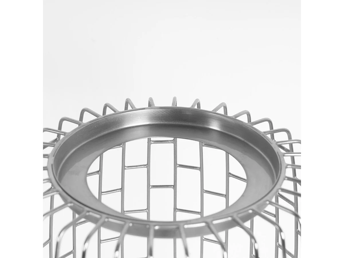 Bougeoir fait à la main en fer CIRO 28x28x73 gris