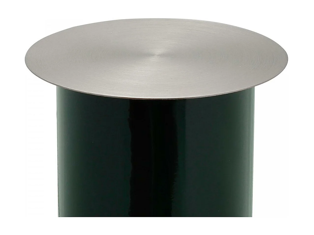 Bougeoir fait à la main en fer CIRE 20x20x40 vert foncé et gris