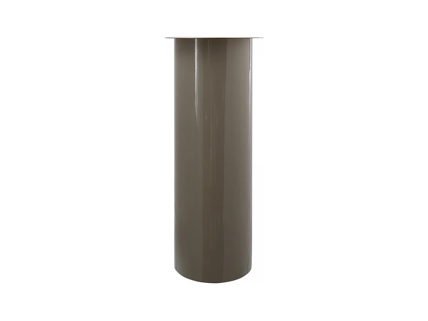 Bougeoir fait à la main en fer CIRE 25x25x60 taupe et or