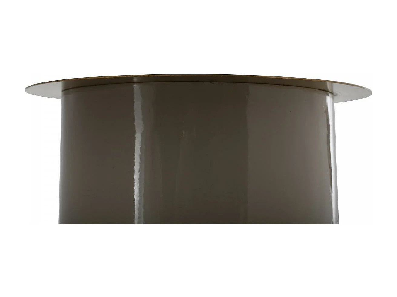 Bougeoir fait à la main en fer CIRE 25x25x60 taupe et or