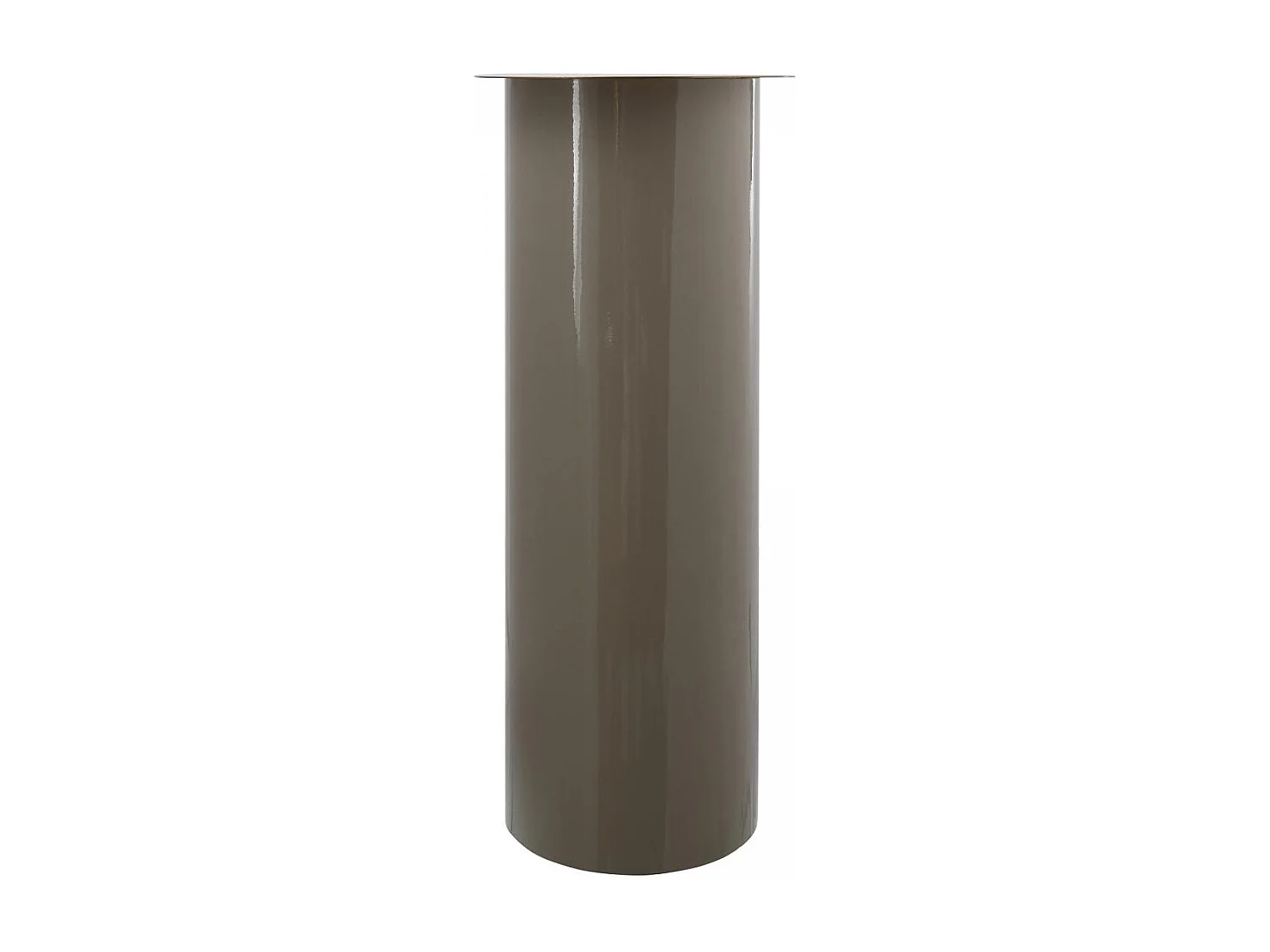 Bougeoir fait à la main en fer CIRE 25x25x60 taupe et or