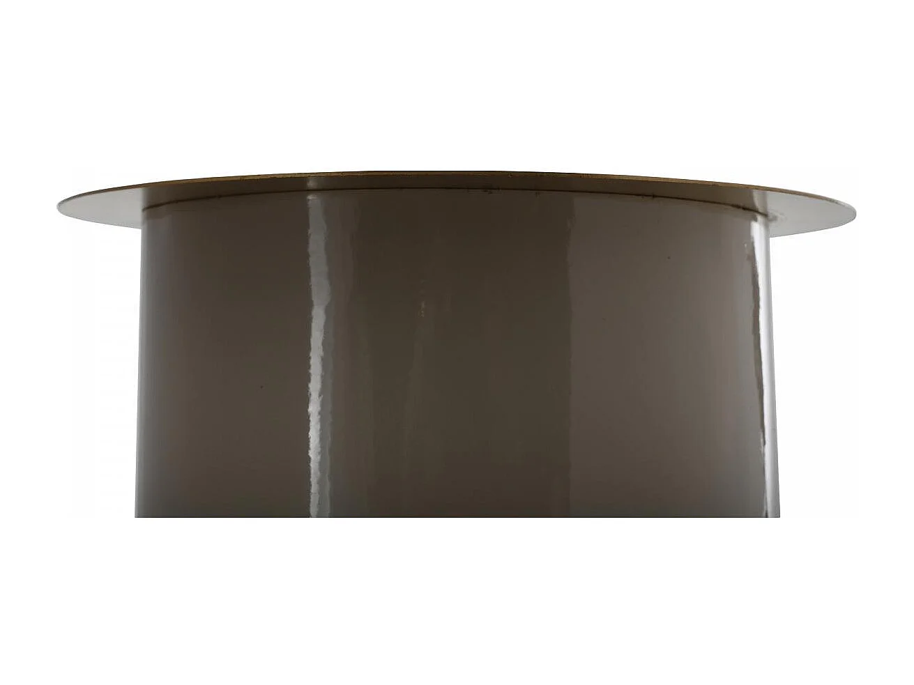 Bougeoir fait à la main en fer CIRE 25x25x60 taupe et or