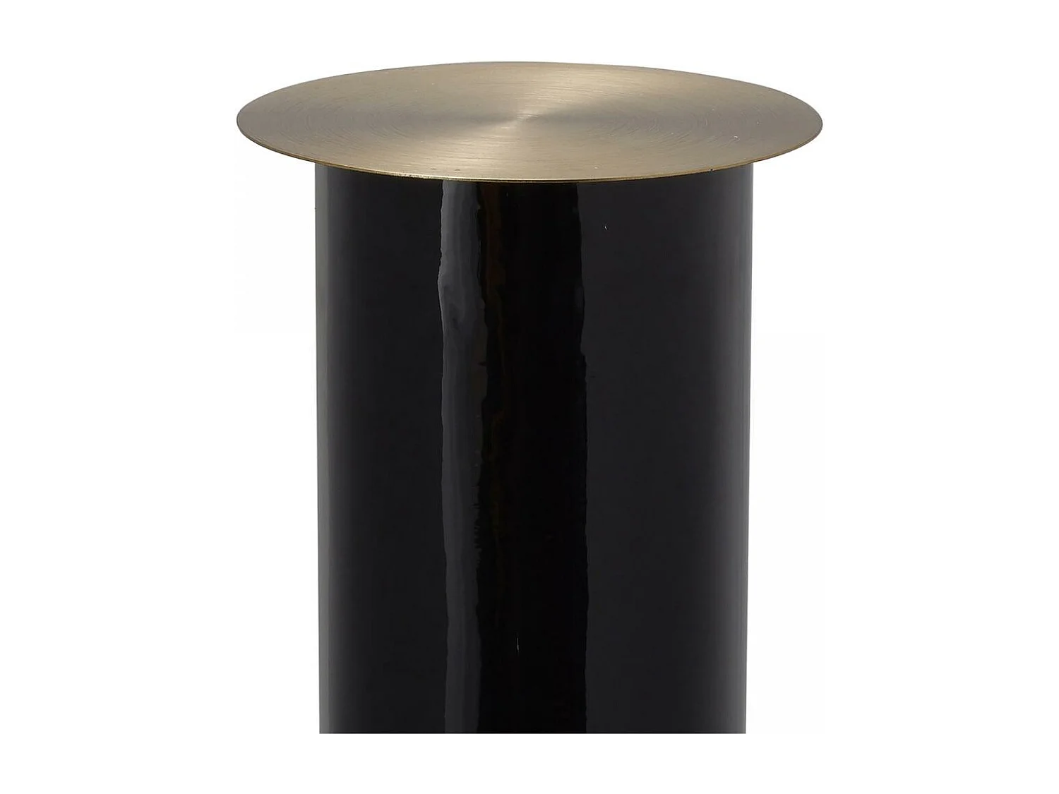 Bougeoir fait à la main en fer CIRO 20x20x70 or et noir