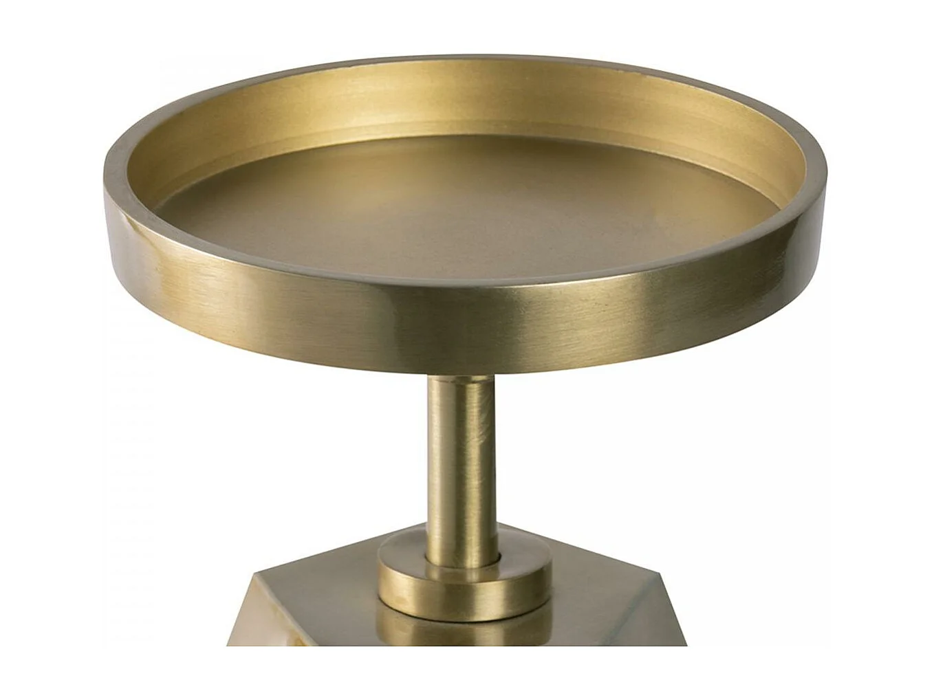 Bougeoir fait à la main en fer BIZO 20,5x20,5x48 or et noir