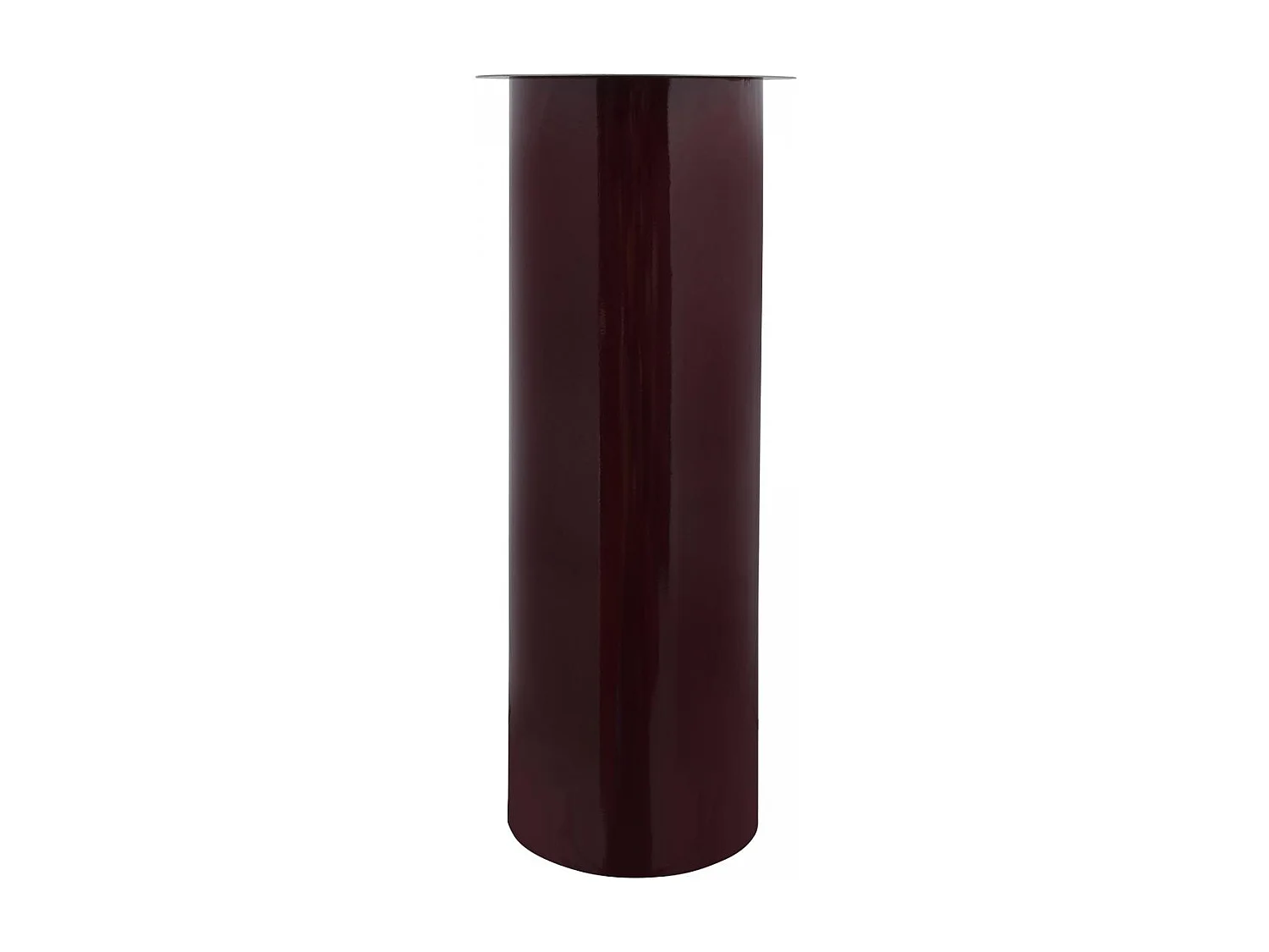 Bougeoir fait à la main en fer CIRE 25x25x60 prune et gris