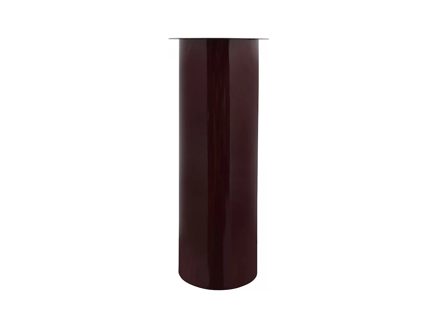 Bougeoir fait à la main en fer CIRE 25x25x60 prune et gris