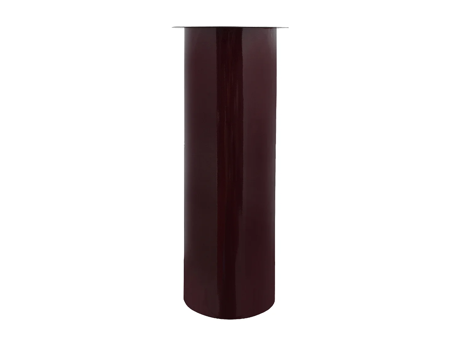 Bougeoir fait à la main en fer CIRE 25x25x60 prune et gris