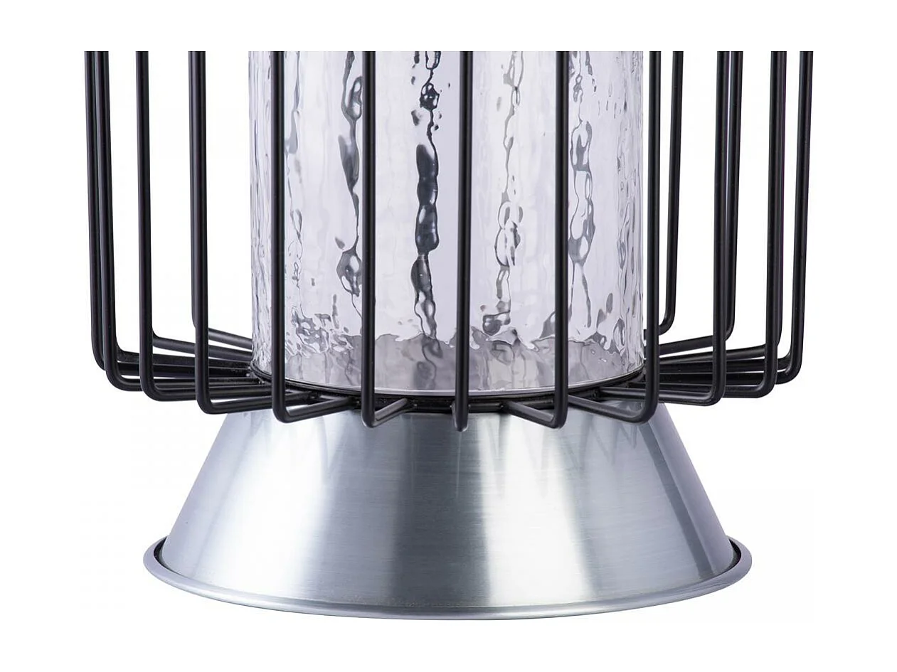 Bougeoir fait à la main en fer CAJA 22,5x22,5x31 noir et gris