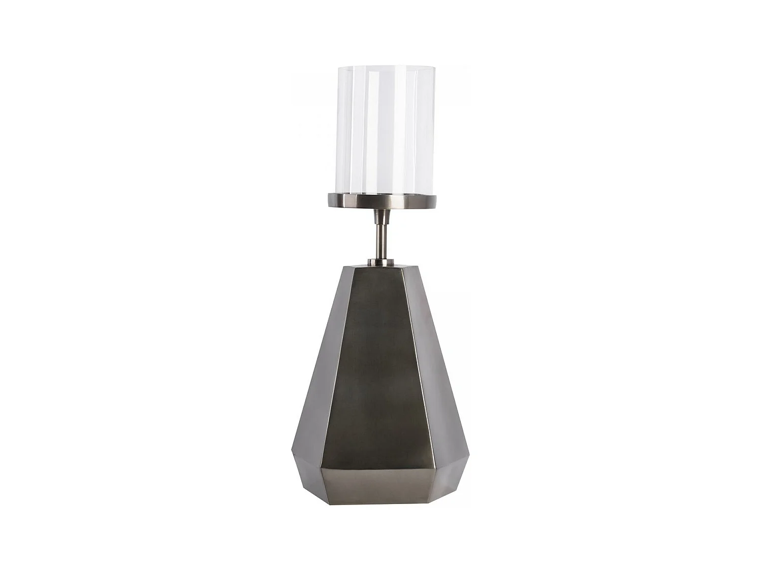 Bougeoir fait à la main en fer BIZO 20,5x20,5x48 noir et nickel
