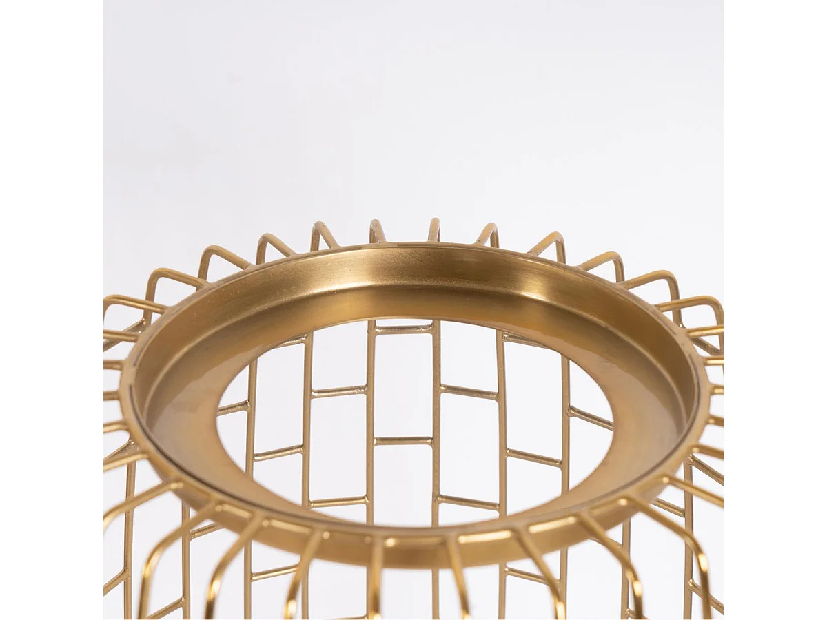 Bougeoir fait à la main en fer CIRO 28x28x73 or