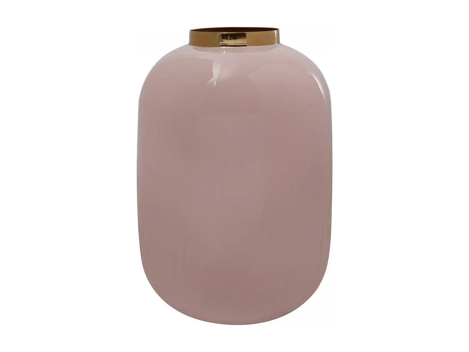 Vase fait à la main en fer OBLU 16x16x25 rose clair et or