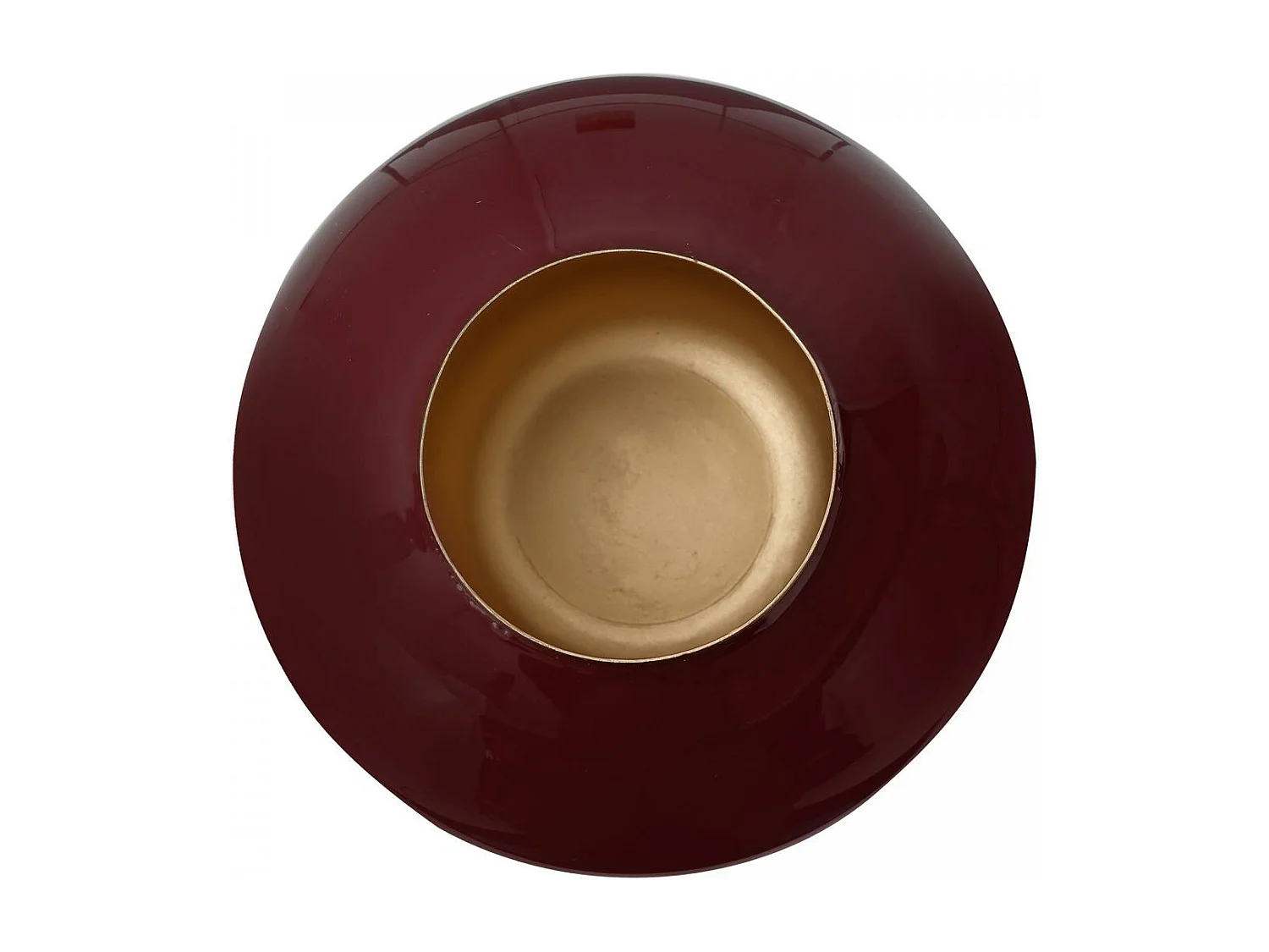 Vase fait à la main en fer OBLY 16,5x16,5x20 prune