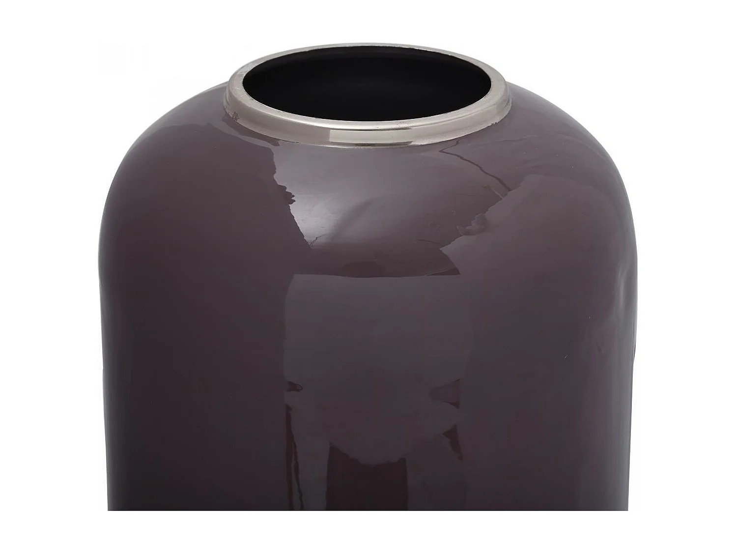 Vase fait à la main en fer OE 24x24x69 violet foncé et gris