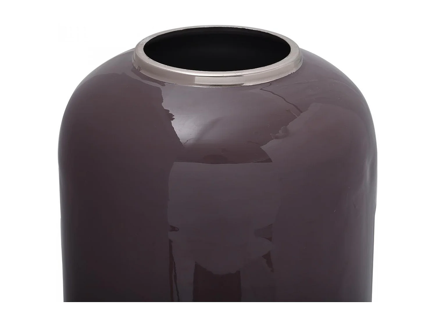 Vase fait à la main en fer OE 24x24x69 violet foncé et gris