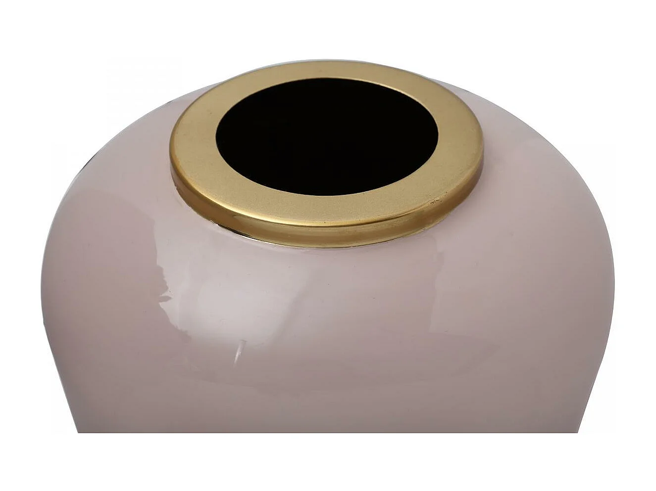 Vase fait à la main en fer OE 30x30x91 vieux rose et or