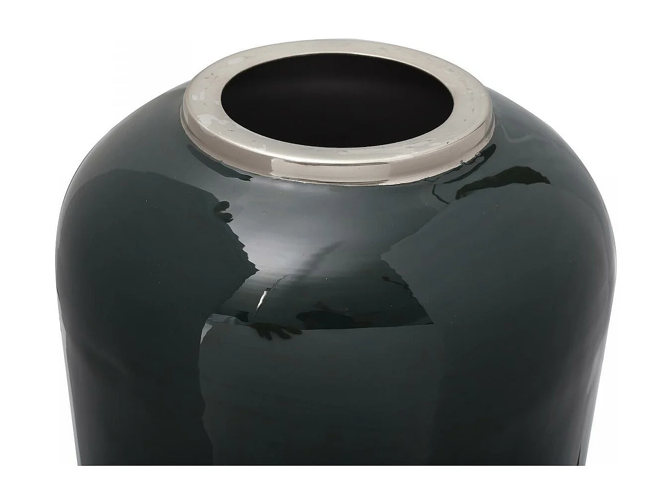 Vase fait à la main en fer OBLE 24x24x48,5 vert foncé et gris