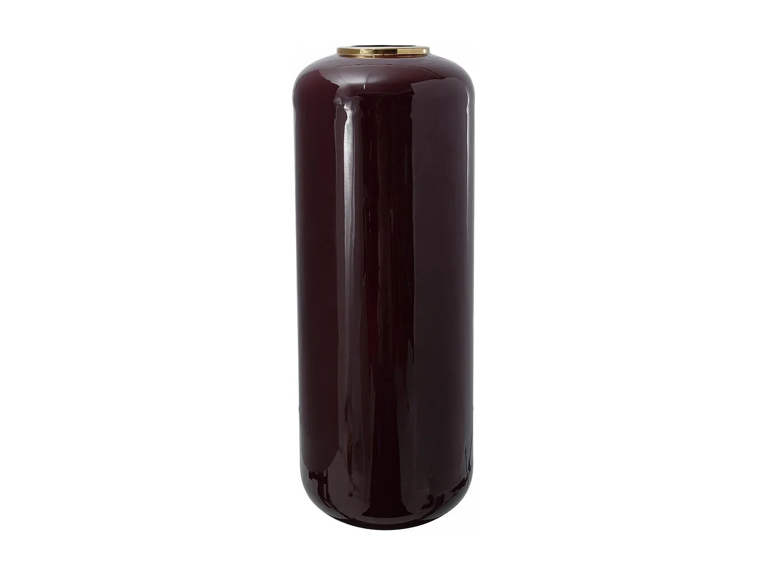 Vase fait à la main en fer OE 30x30x81 baies et or