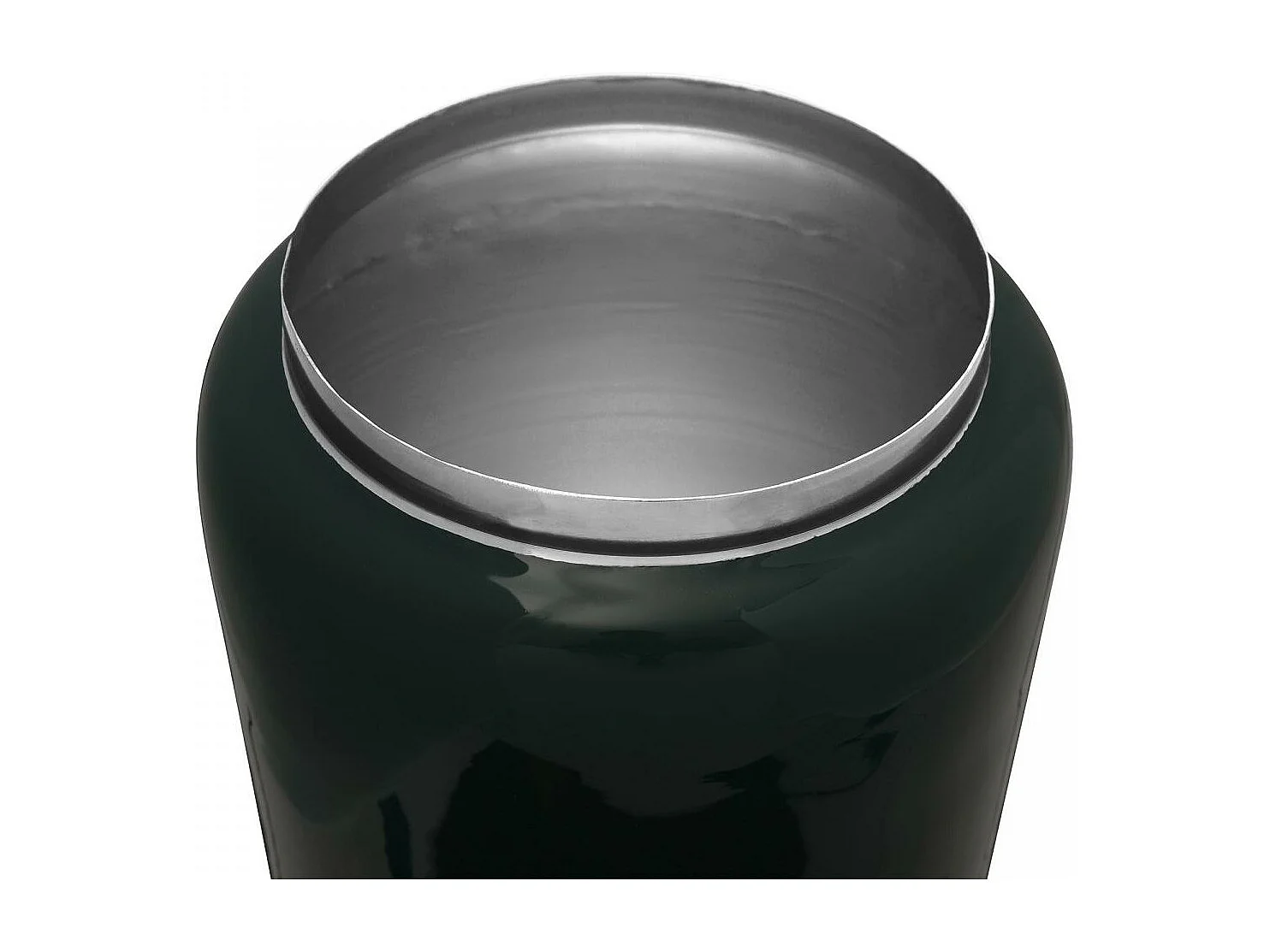 Vase fait à la main en fer ODLA 14,5x14,5x20 vert foncé et gris