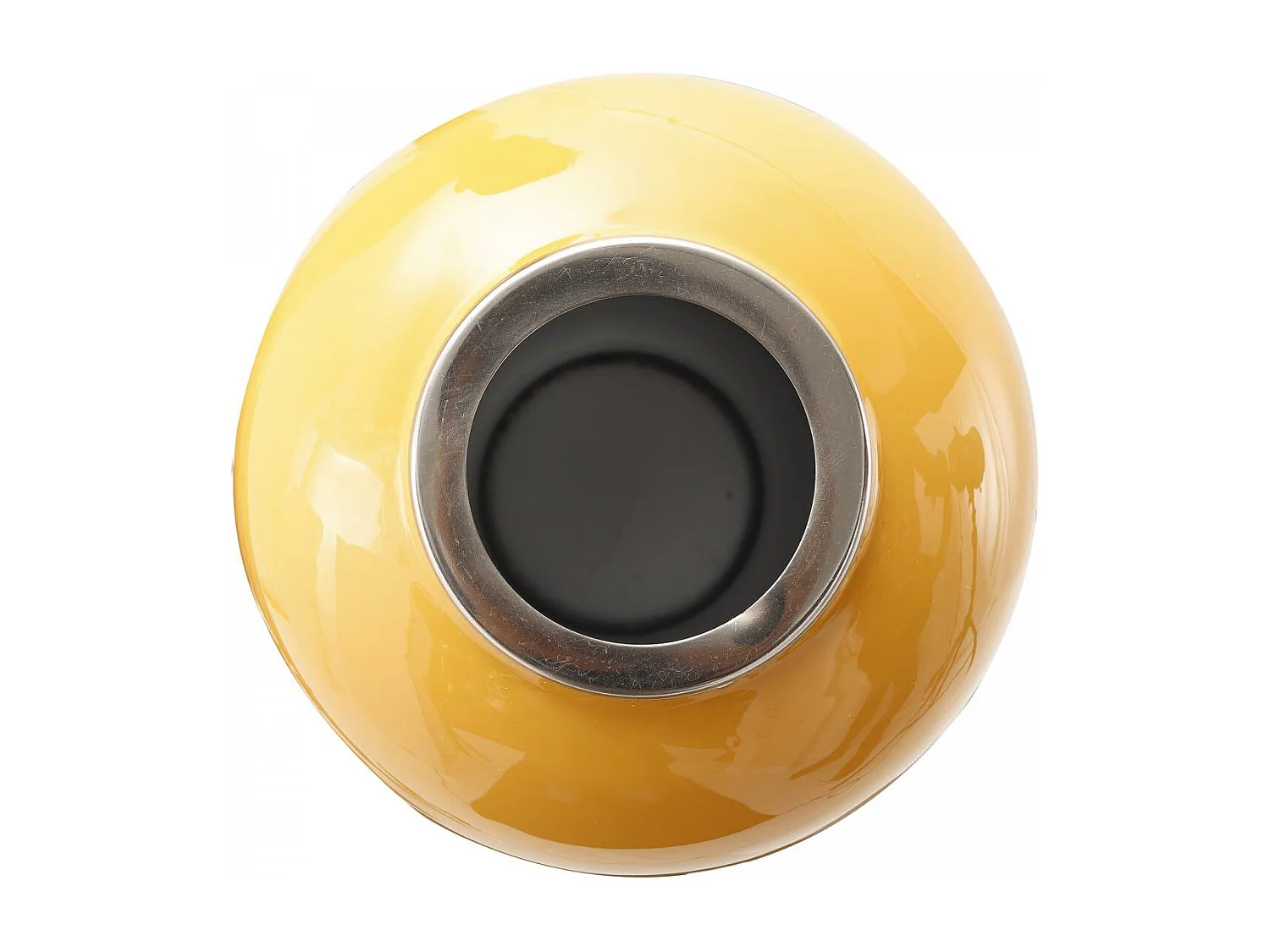 Vase fait à la main en fer OBLO 23x23x45 jaune et gris