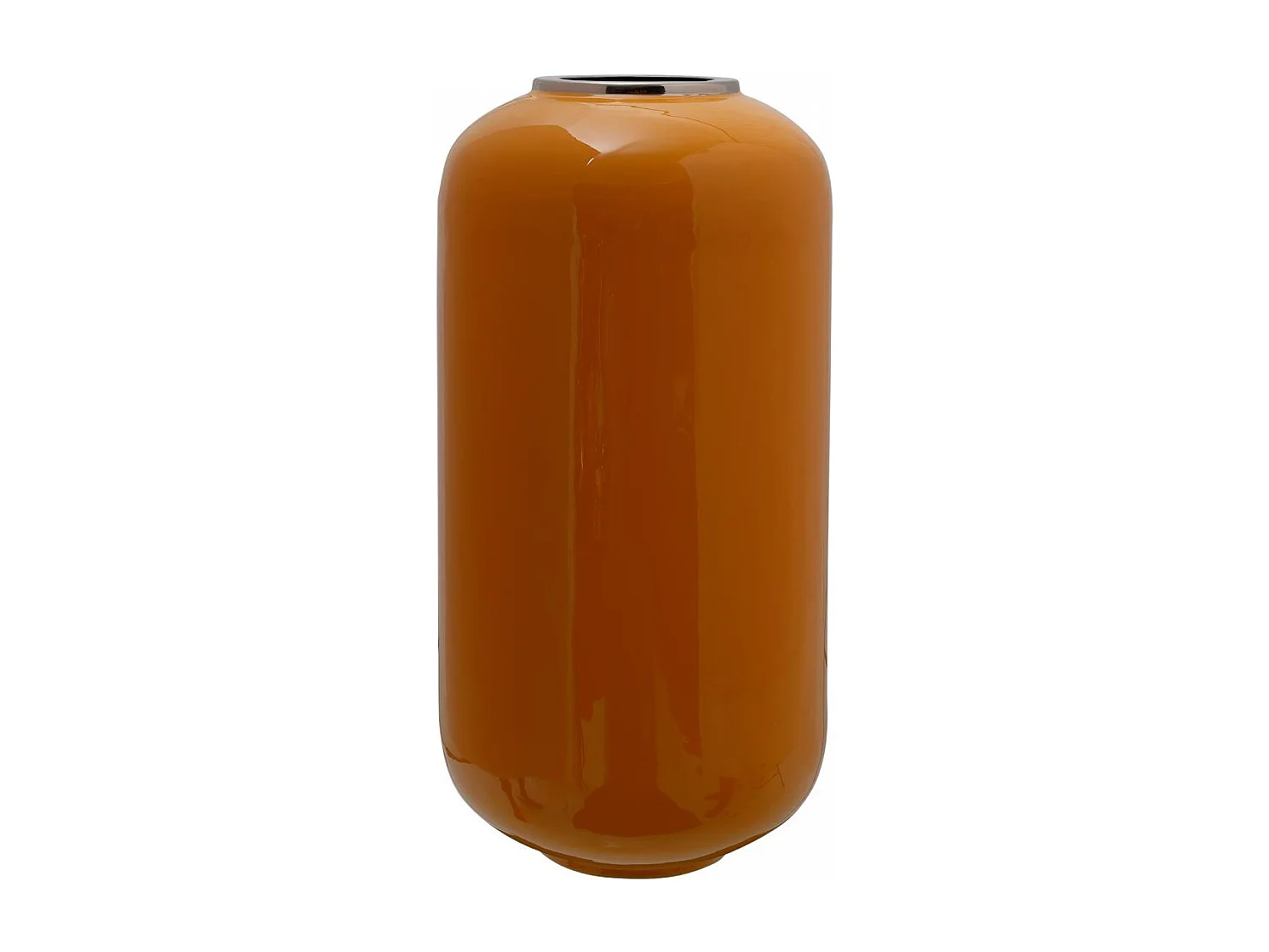 Vase fait à la main en fer OBLO 23x23x45 jaune et gris