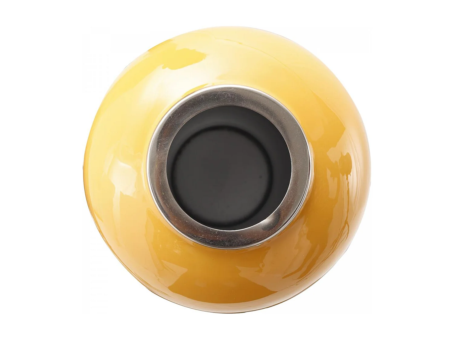 Vase fait à la main en fer OBLO 23x23x45 jaune et gris