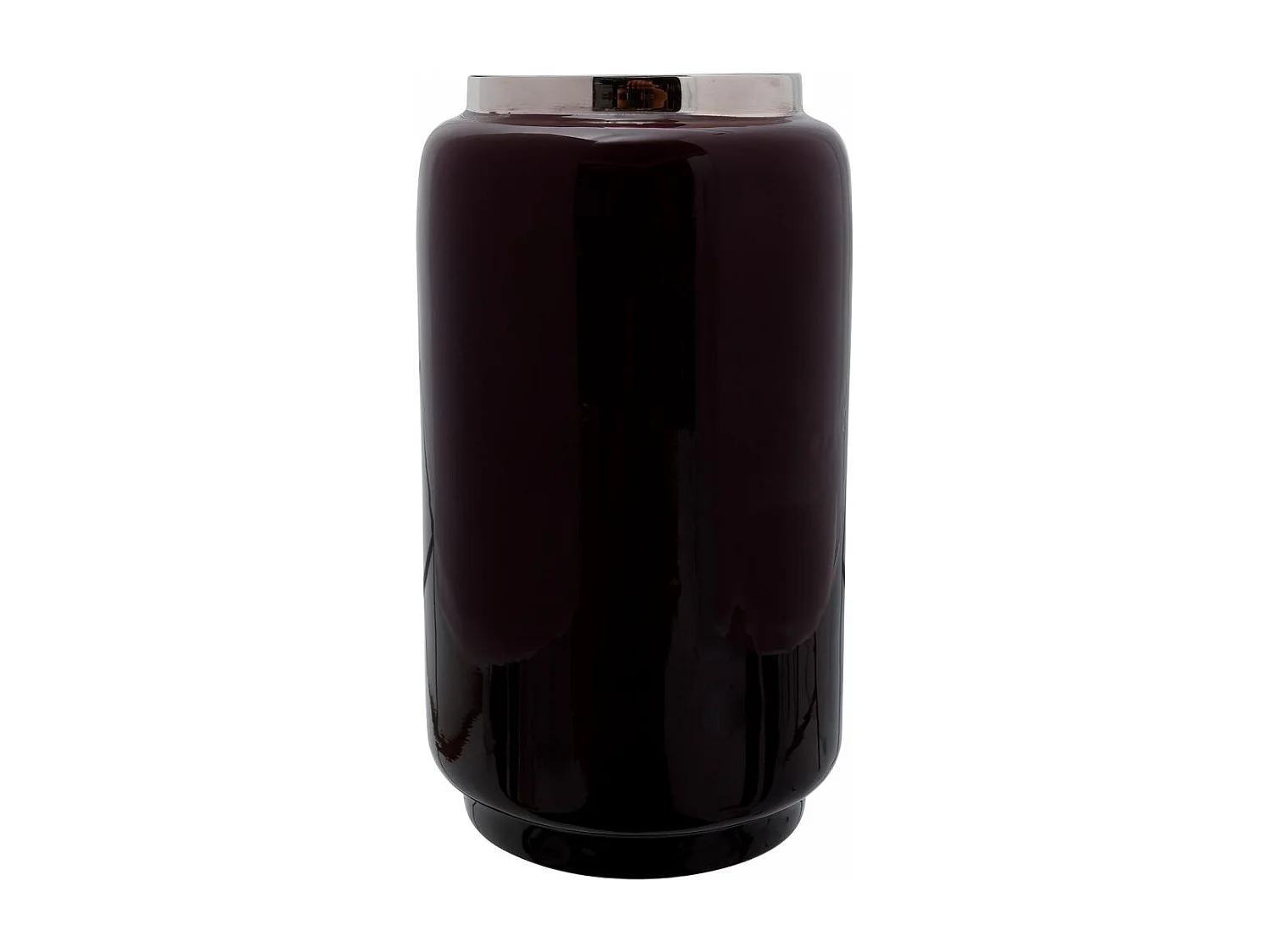 Vase fait à la main en fer ODLO 15x15x24,5 baies et gris