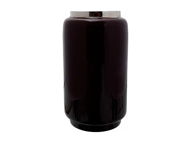 Vase fait à la main en fer ODLO 15x15x24,5 baies et gris