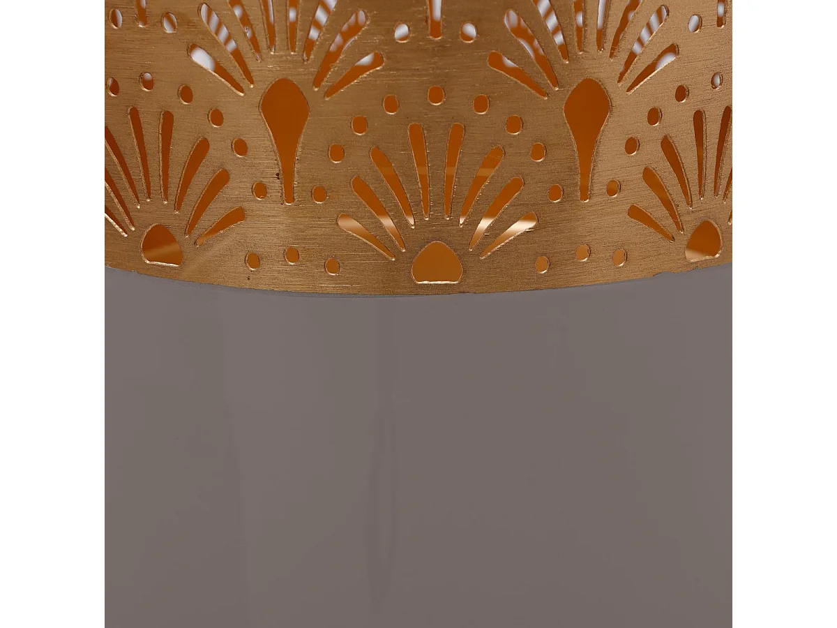 Vase fait à la main en fer OA 25x25x121 gris et or