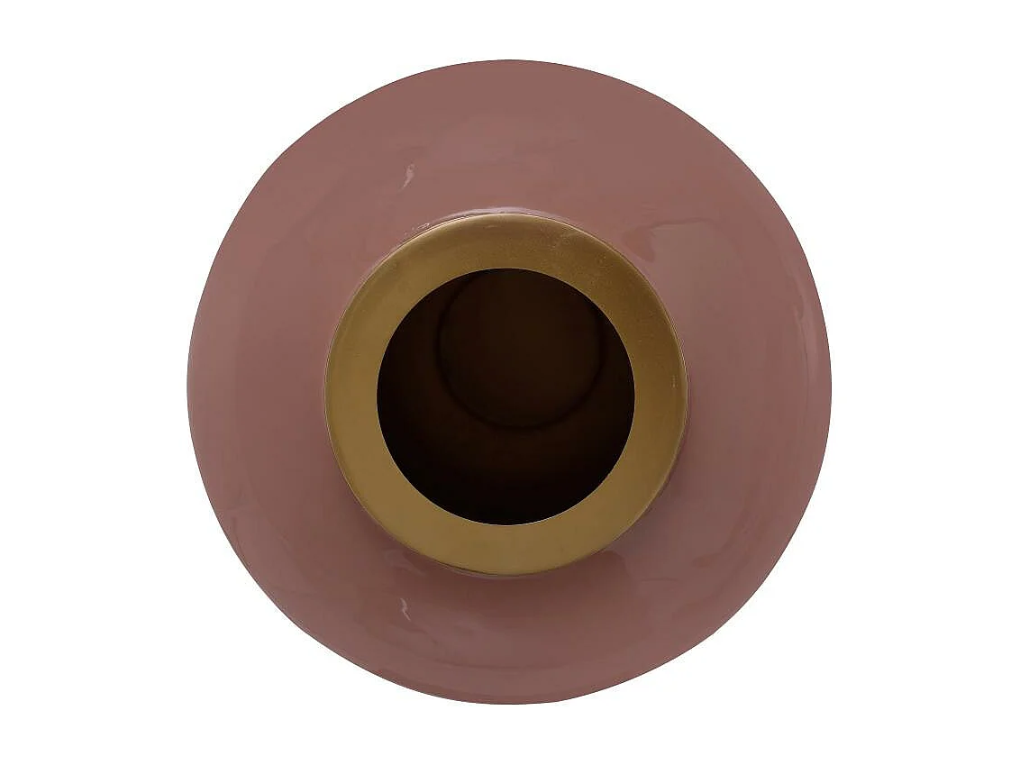 Vase fait à la main en fer ORA 1 30x30x81 rose et or