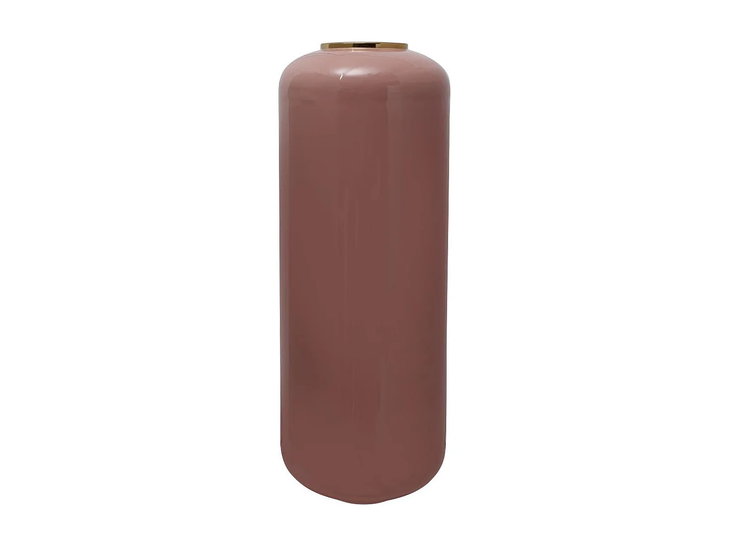 Vase fait à la main en fer ORA 1 30x30x81 rose et or