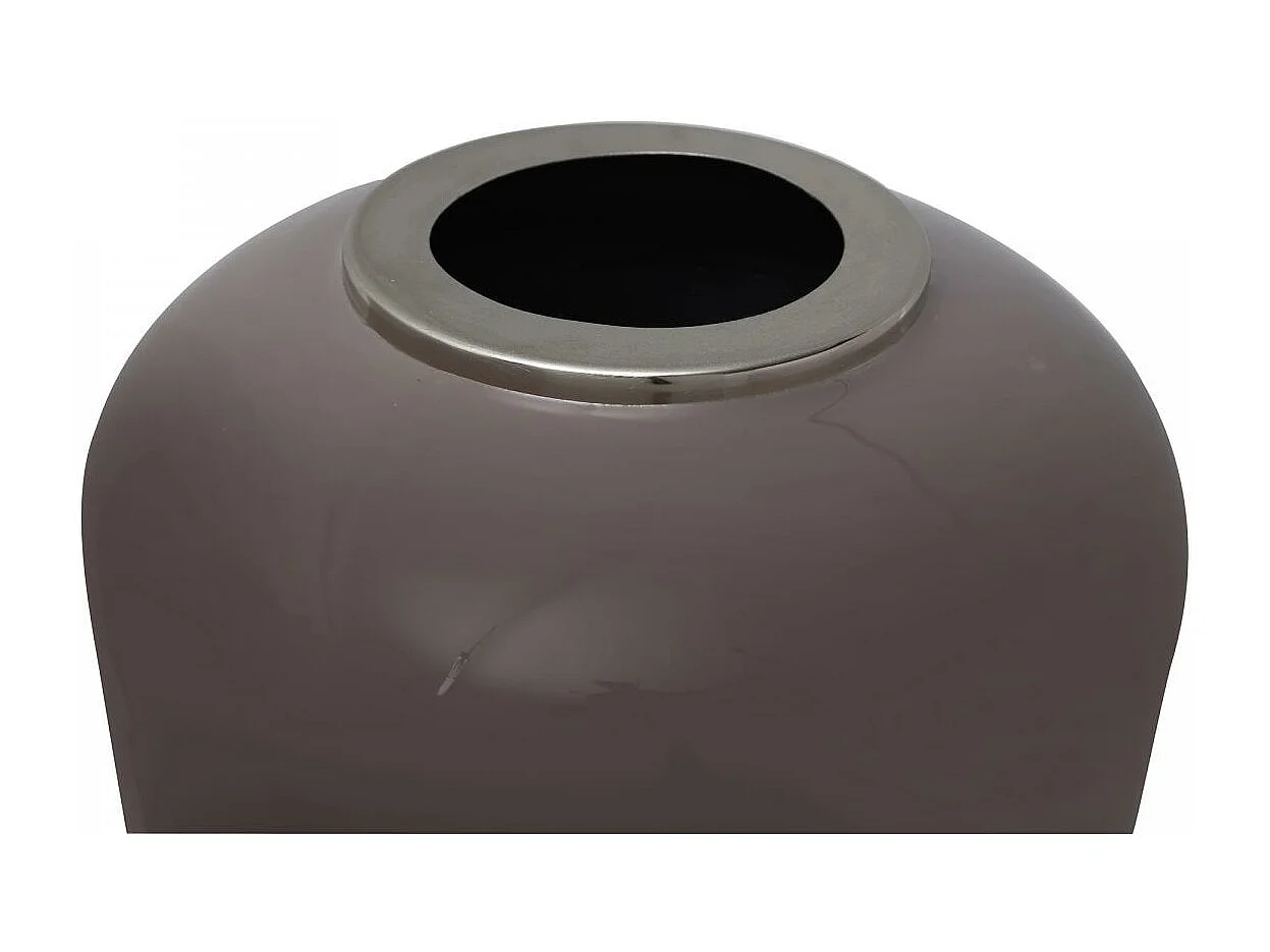 Vase fait à la main en fer OE 30x30x91 gris clair et gris foncé