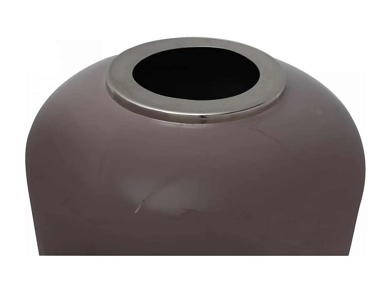 Vase fait à la main en fer OE 30x30x91 gris clair et gris foncé