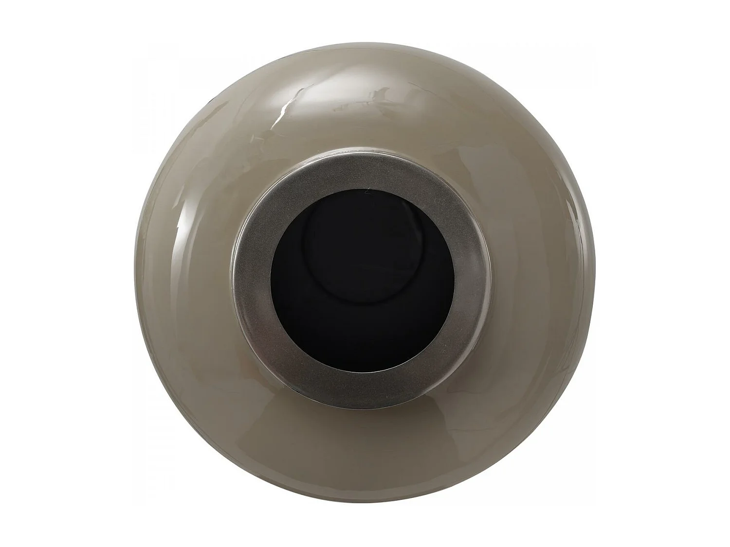 Vase fait à la main en fer OE 30x30x81 taupe et gris